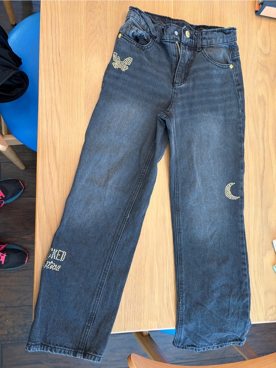 Justice Other - Wicked & Justice Dark Wash Embellished Jeans with Rhinestone Accents